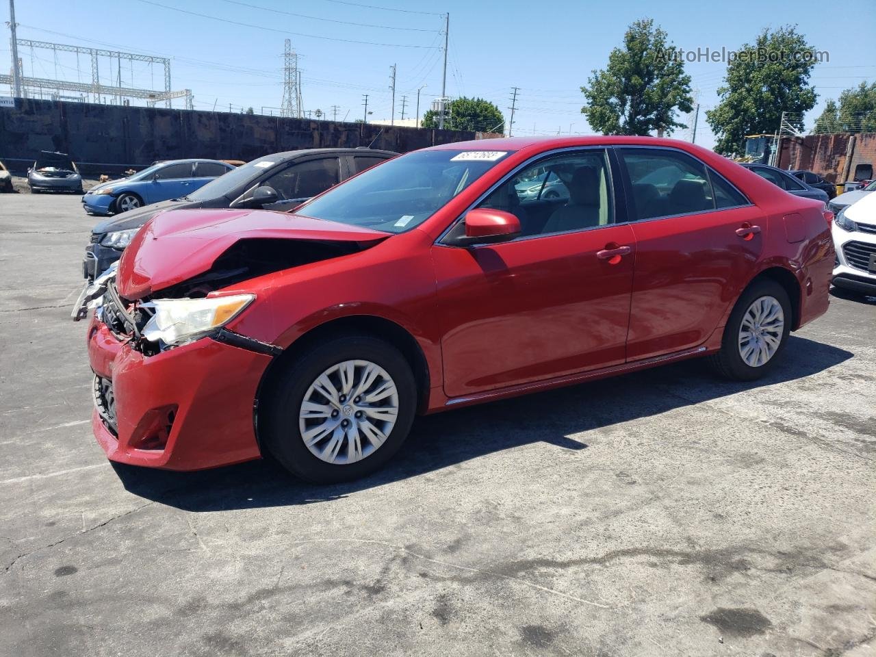 2012 Toyota Camry Base Red vin: 4T4BF1FK5CR199745