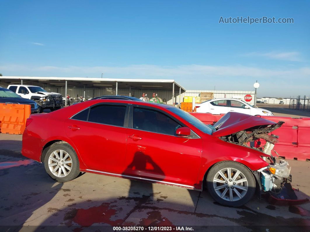 2012 Toyota Camry Xle Burgundy vin: 4T4BF1FK5CR236003