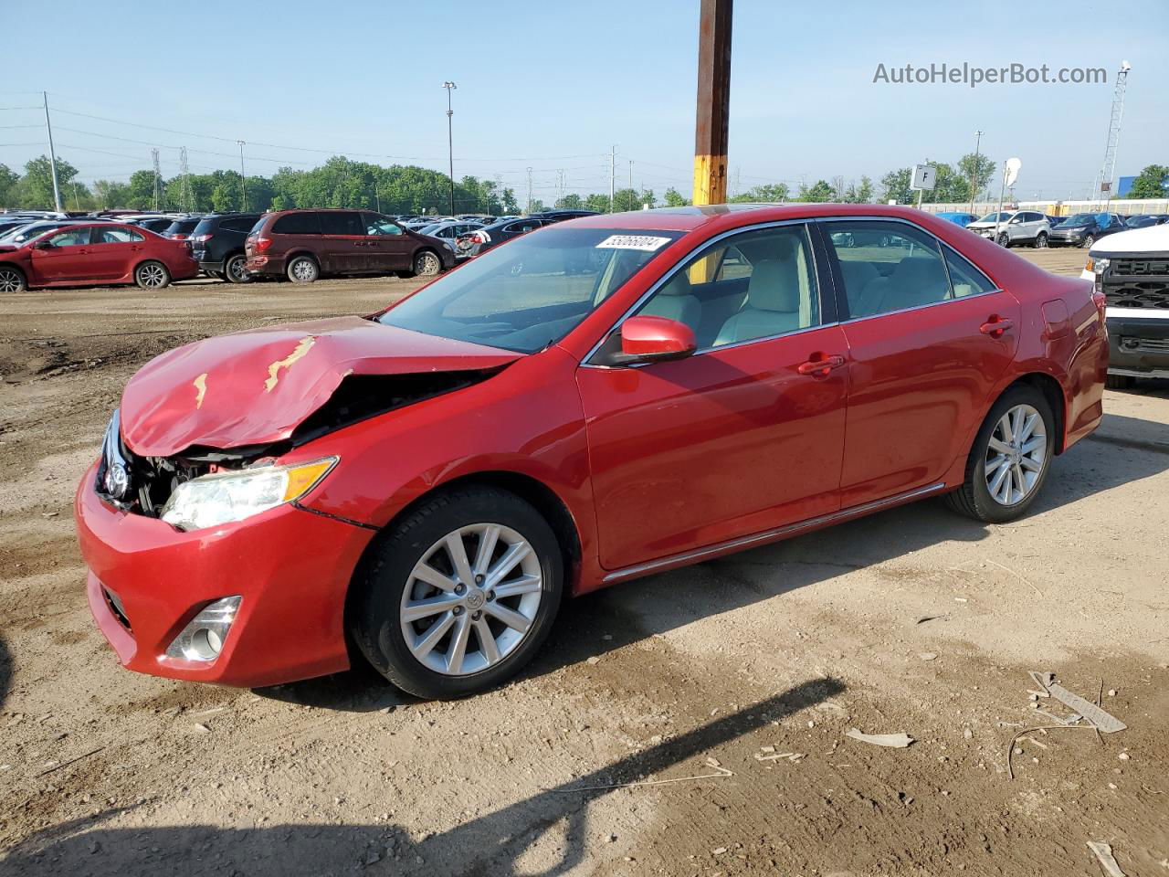 2012 Toyota Camry Base Red vin: 4T4BF1FK5CR267526