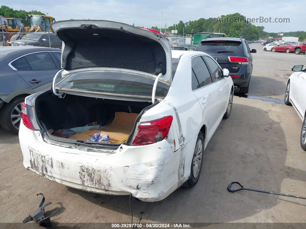 2013 Toyota Camry Le White vin: 4T4BF1FK5DR322669