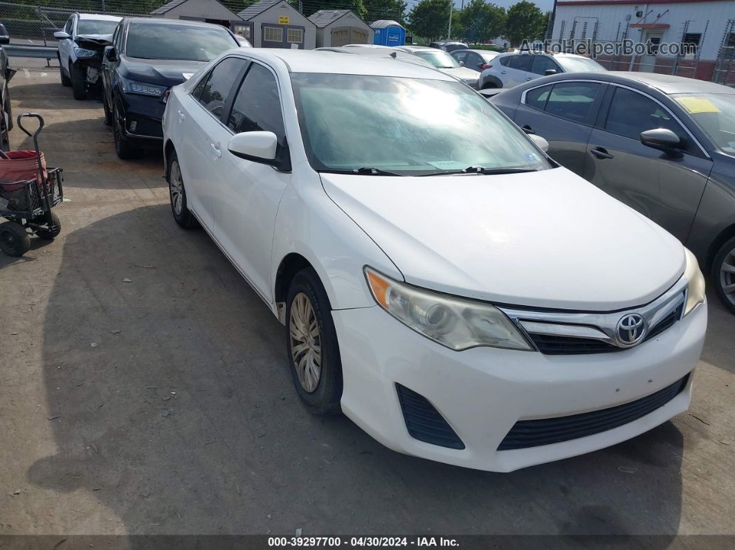 2013 Toyota Camry Le White vin: 4T4BF1FK5DR322669