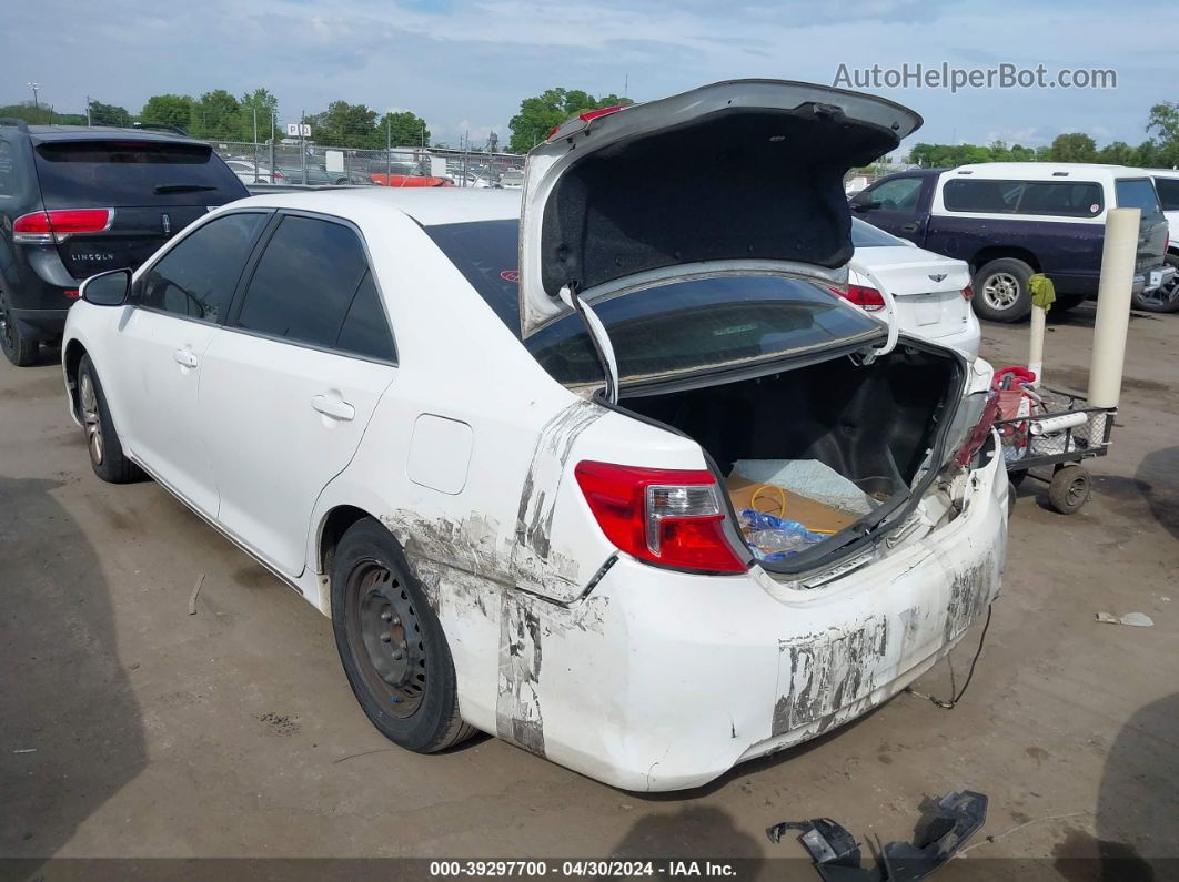 2013 Toyota Camry Le White vin: 4T4BF1FK5DR322669