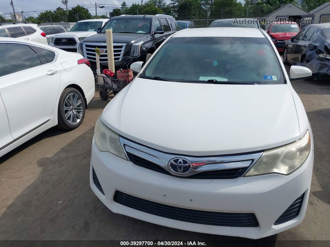 2013 Toyota Camry Le White vin: 4T4BF1FK5DR322669