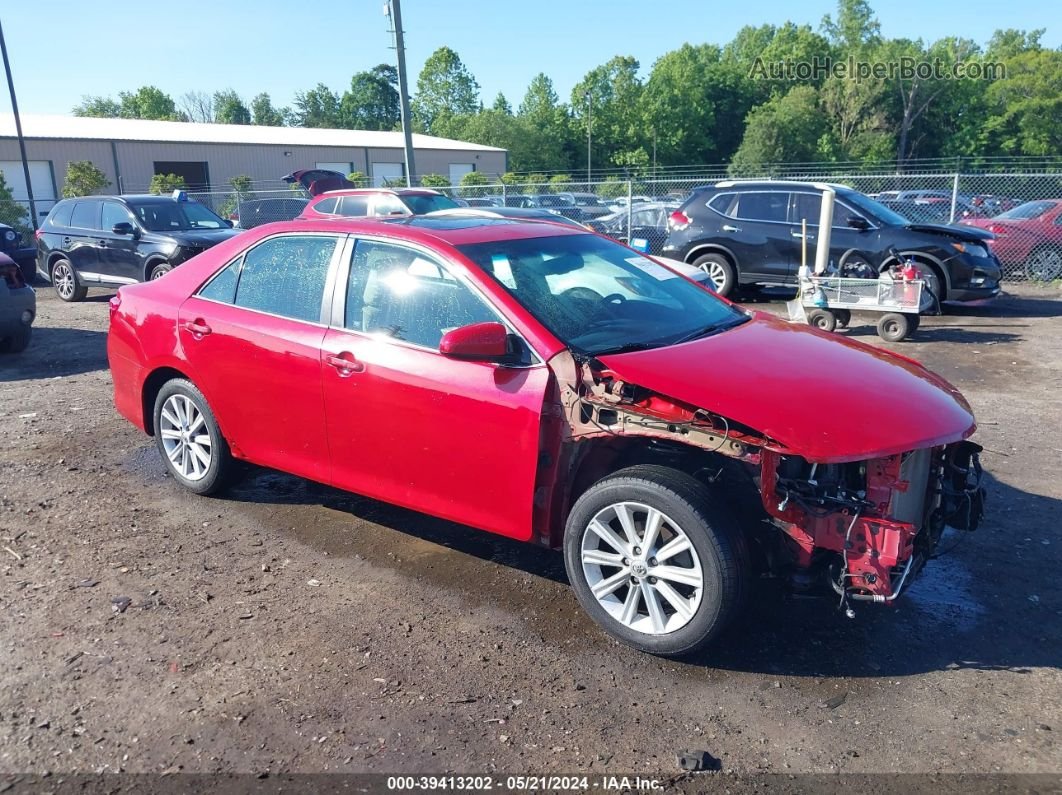 2013 Toyota Camry Xle Red vin: 4T4BF1FK5DR331730