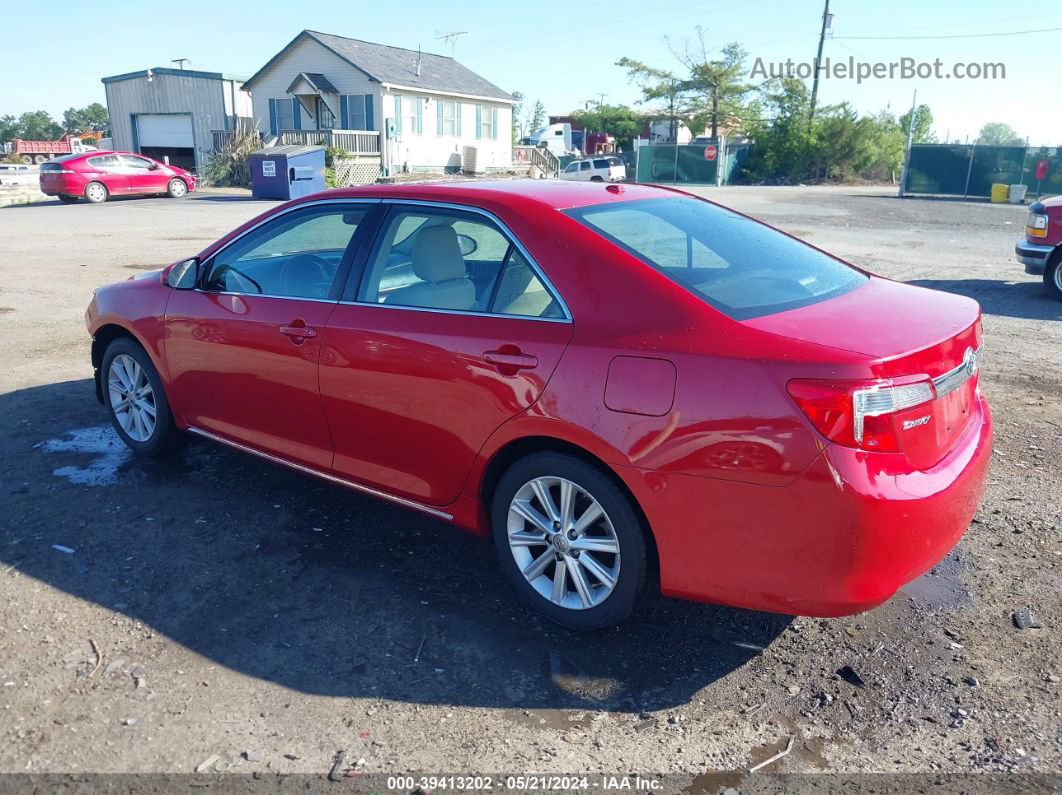 2013 Toyota Camry Xle Red vin: 4T4BF1FK5DR331730