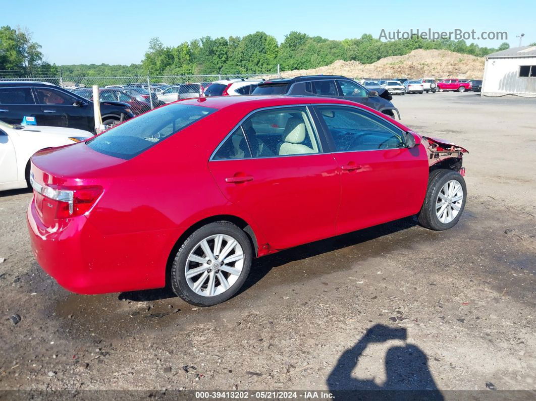 2013 Toyota Camry Xle Red vin: 4T4BF1FK5DR331730