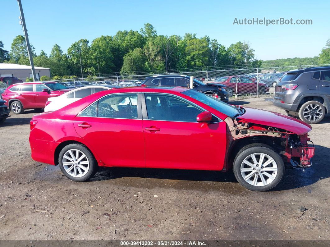 2013 Toyota Camry Xle Red vin: 4T4BF1FK5DR331730