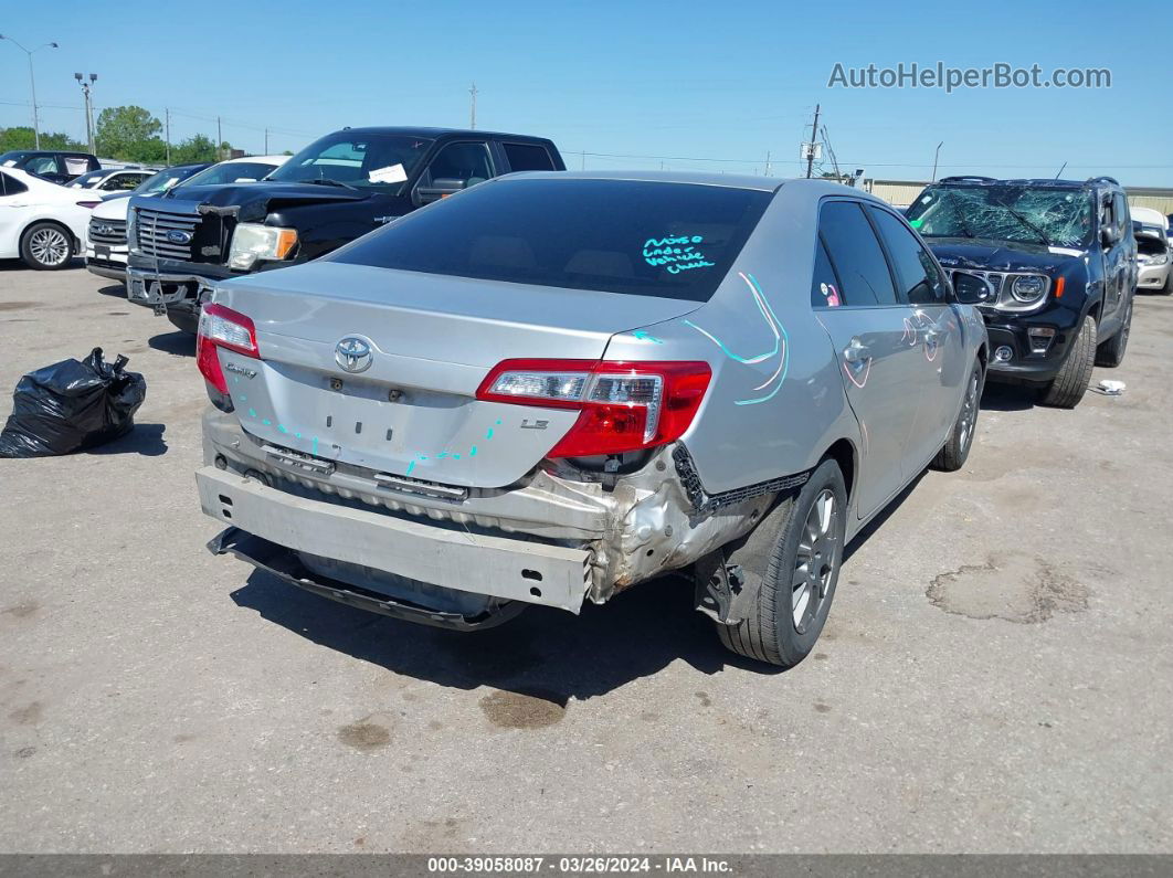 2012 Toyota Camry Le Silver vin: 4T4BF1FK6CR166835