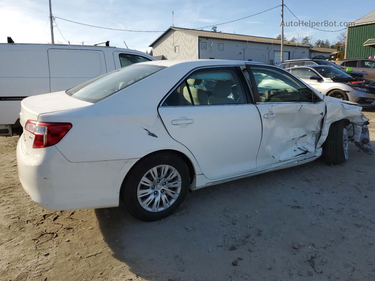 2012 Toyota Camry Base White vin: 4T4BF1FK6CR225804