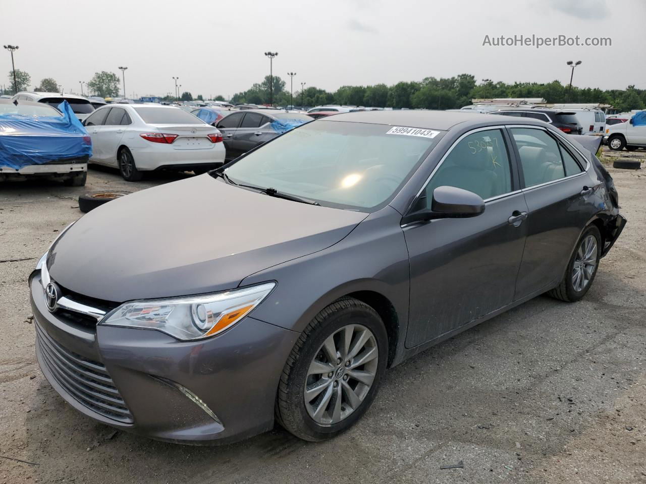 2016 Toyota Camry Le Gray vin: 4T4BF1FK6GR530757