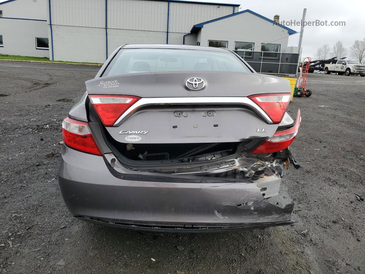 2016 Toyota Camry Le Серый vin: 4T4BF1FK6GR556985