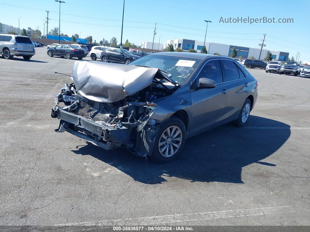 2016 Toyota Camry Le Gray vin: 4T4BF1FK6GR569462