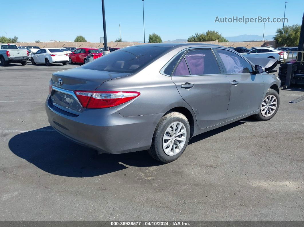 2016 Toyota Camry Le Gray vin: 4T4BF1FK6GR569462