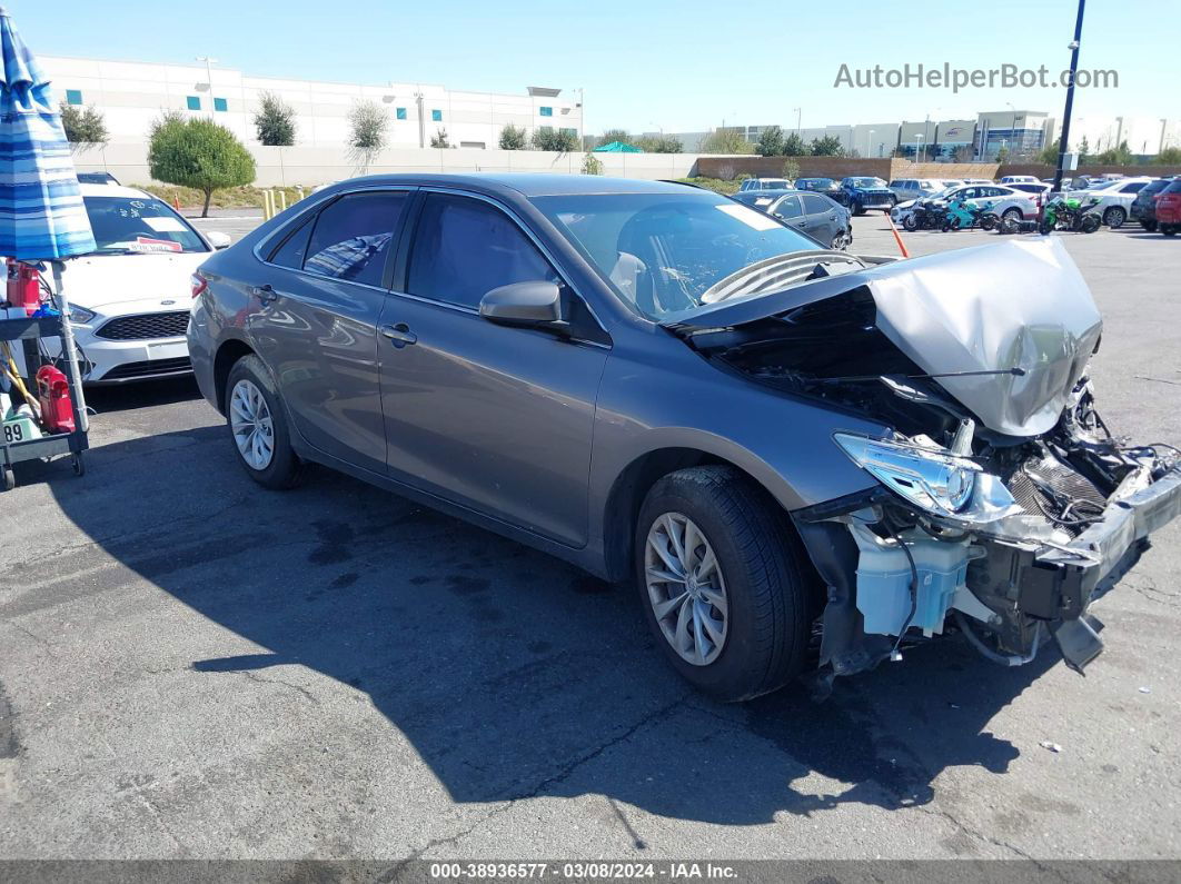 2016 Toyota Camry Le Gray vin: 4T4BF1FK6GR569462