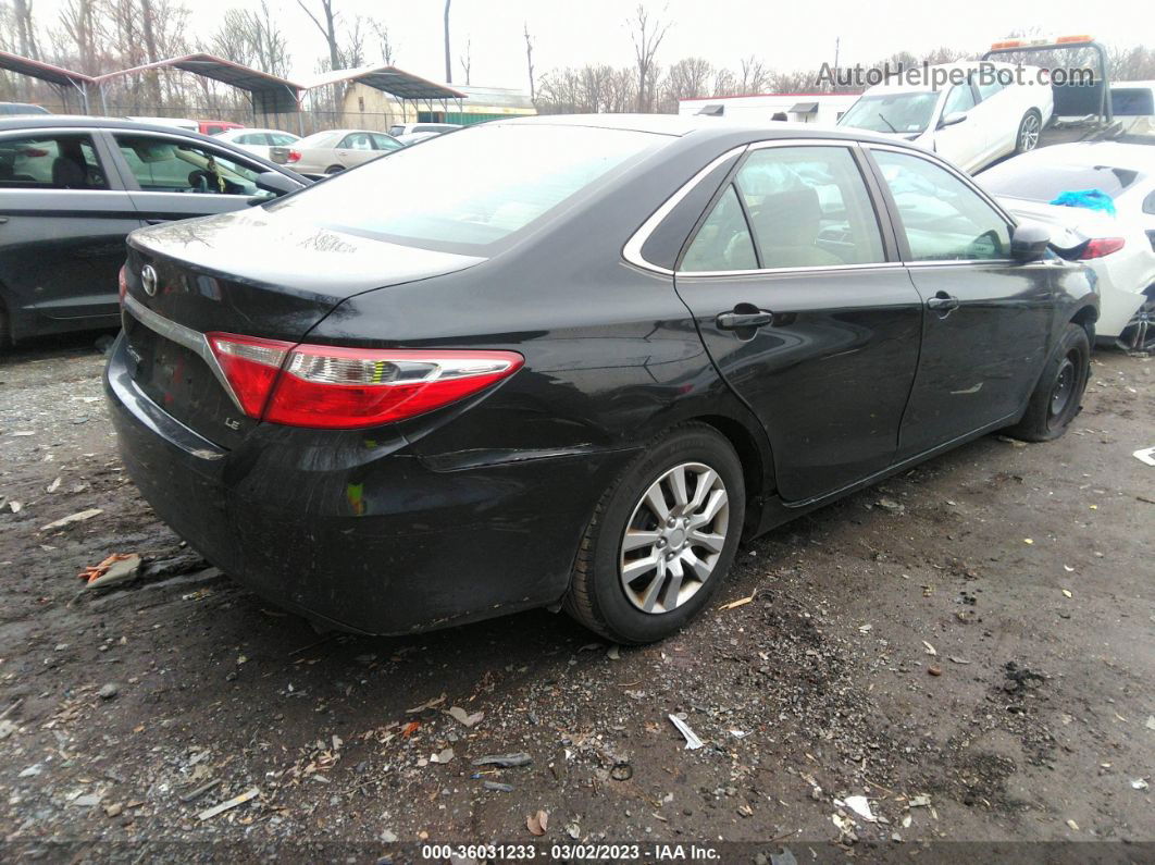 2016 Toyota Camry Le Black vin: 4T4BF1FK6GR575925