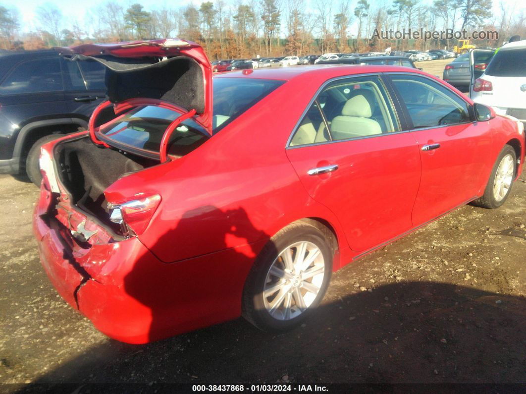 2012 Toyota Camry Xle Red vin: 4T4BF1FK7CR174507