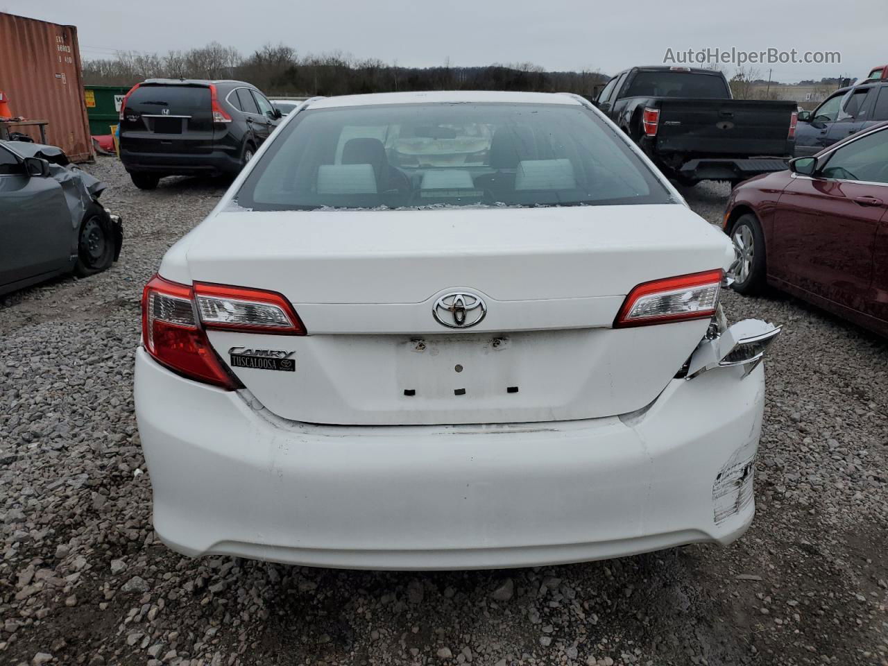 2012 Toyota Camry Base White vin: 4T4BF1FK7CR204587