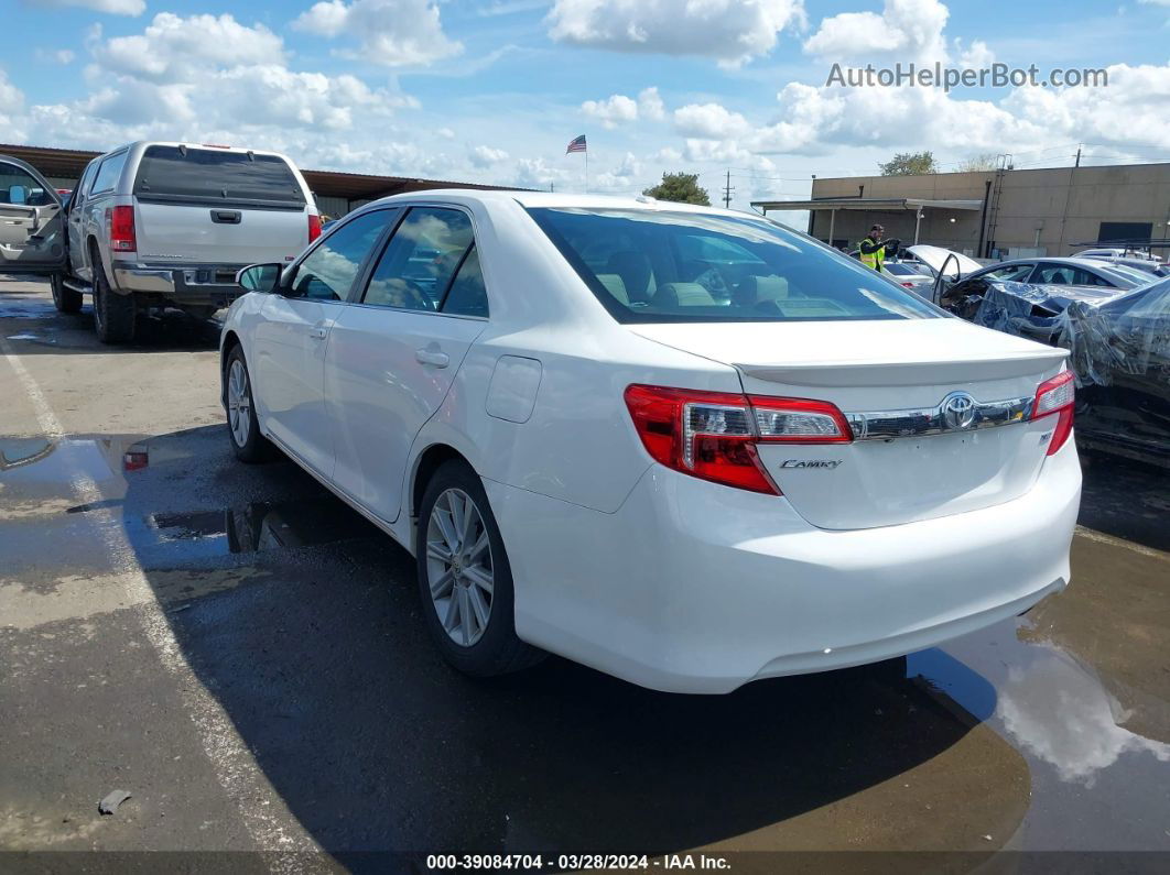 2012 Toyota Camry Xle White vin: 4T4BF1FK7CR242353