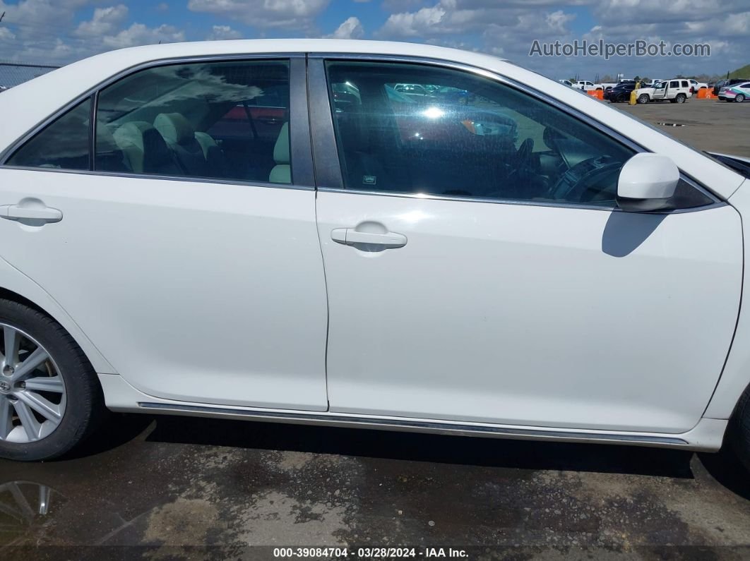 2012 Toyota Camry Xle White vin: 4T4BF1FK7CR242353