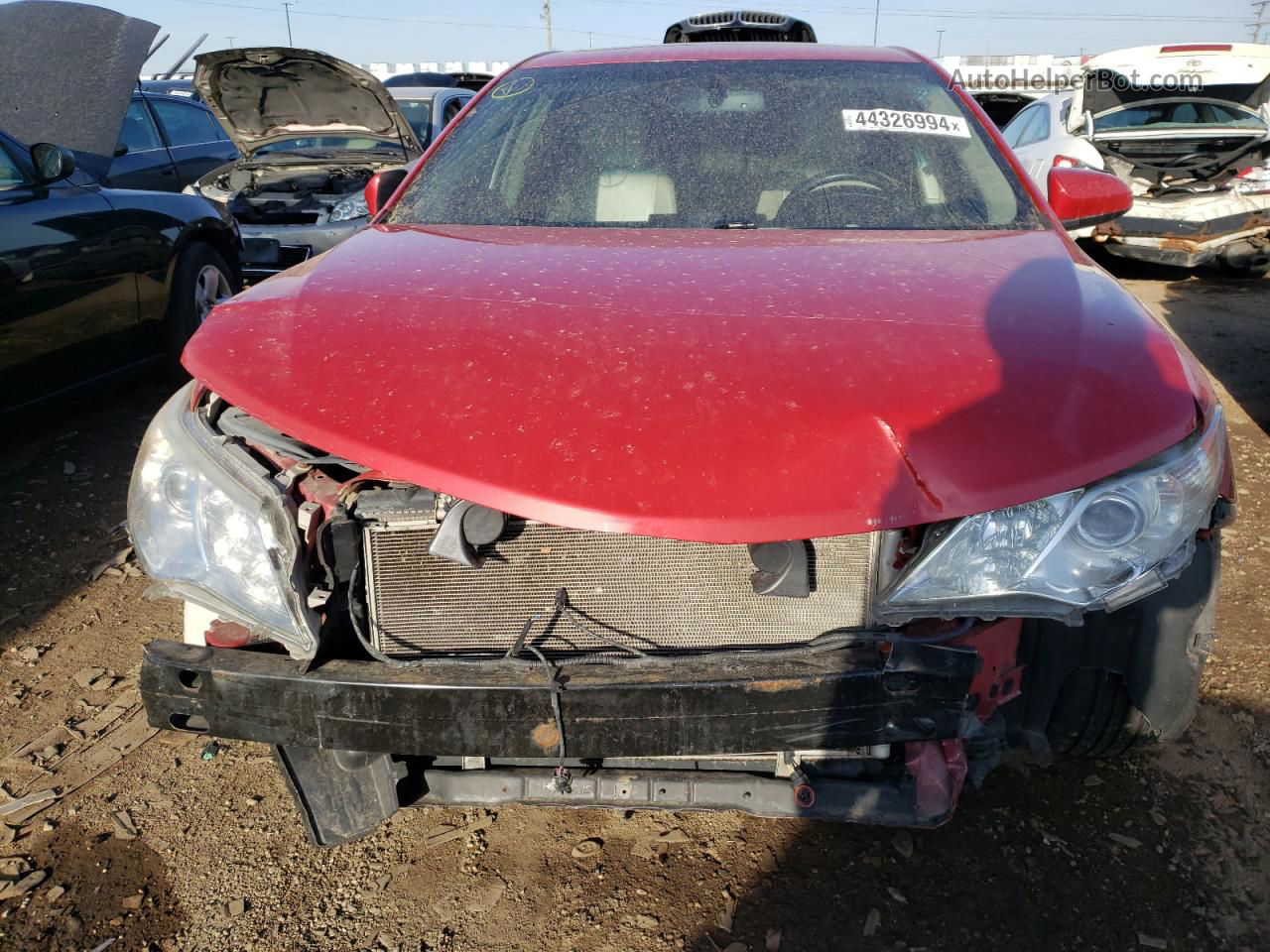 2012 Toyota Camry Base Red vin: 4T4BF1FK8CR160812