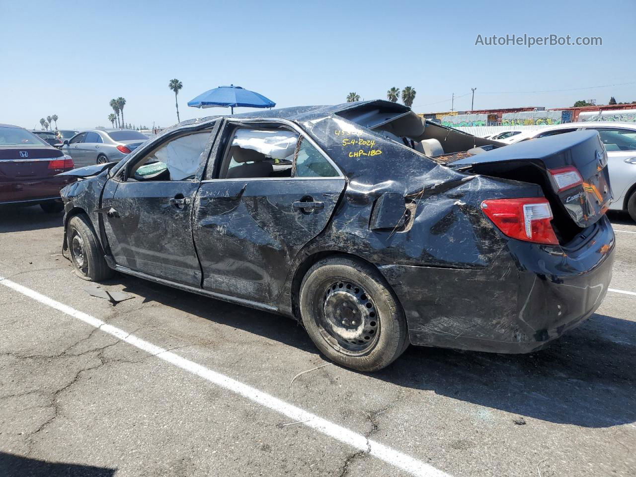 2014 Toyota Camry L Black vin: 4T4BF1FK8ER347759