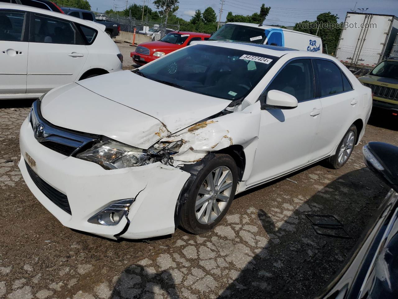 2013 Toyota Camry L White vin: 4T4BF1FK9DR300285