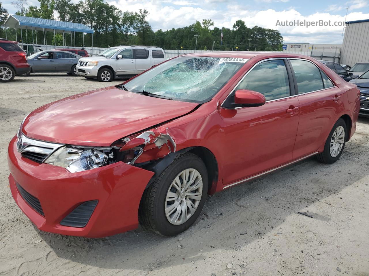 2012 Toyota Camry Base Red vin: 4T4BF1FKXCR217057