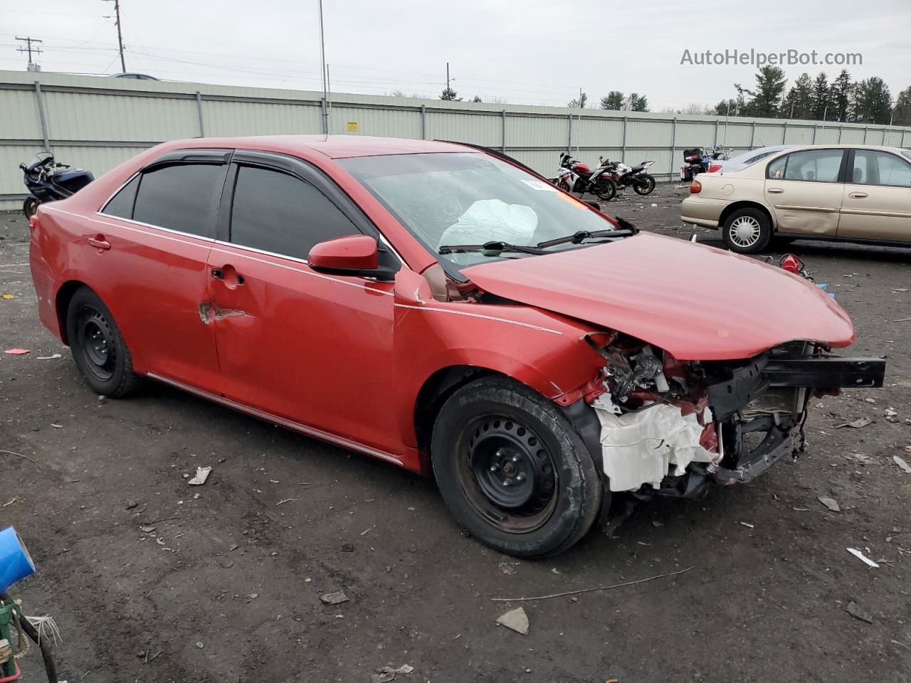 2012 Toyota Camry Base Красный vin: 4T4BF1FKXCR244078