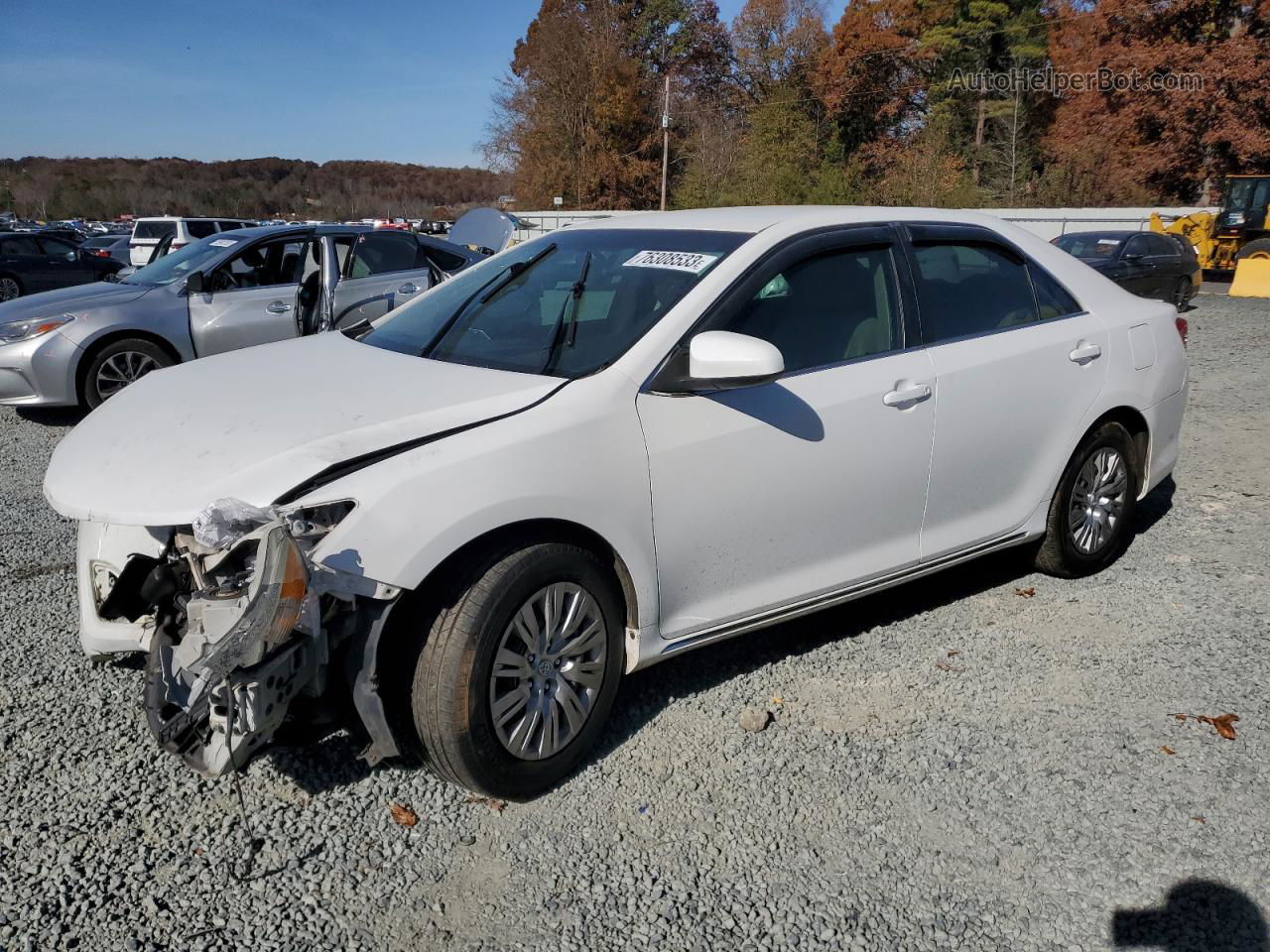 2012 Toyota Camry Base White vin: 4T4BF1FKXCR244100