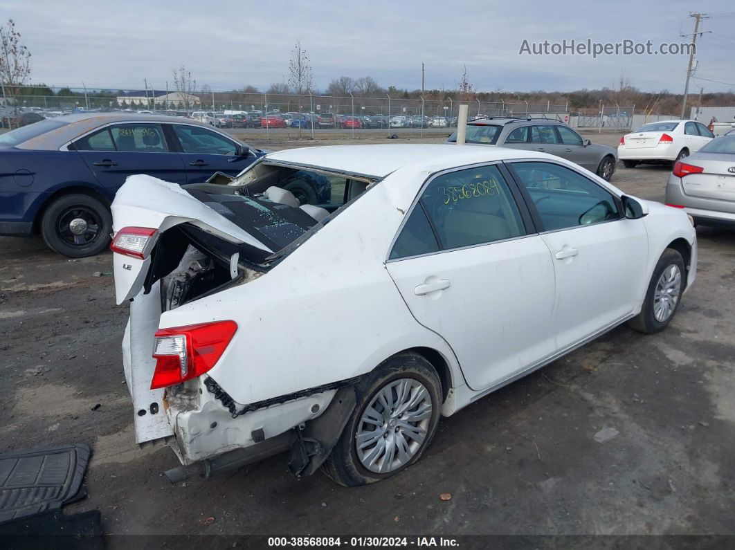 2012 Toyota Camry Le White vin: 4T4BF1FKXCR271944