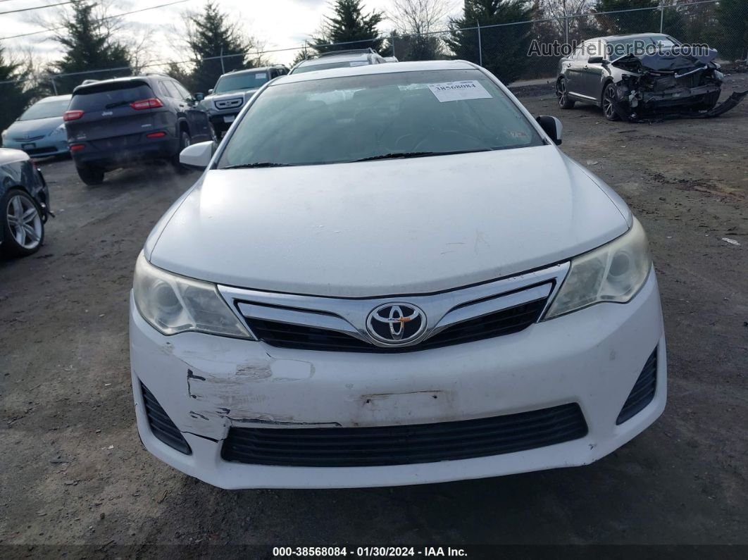 2012 Toyota Camry Le White vin: 4T4BF1FKXCR271944