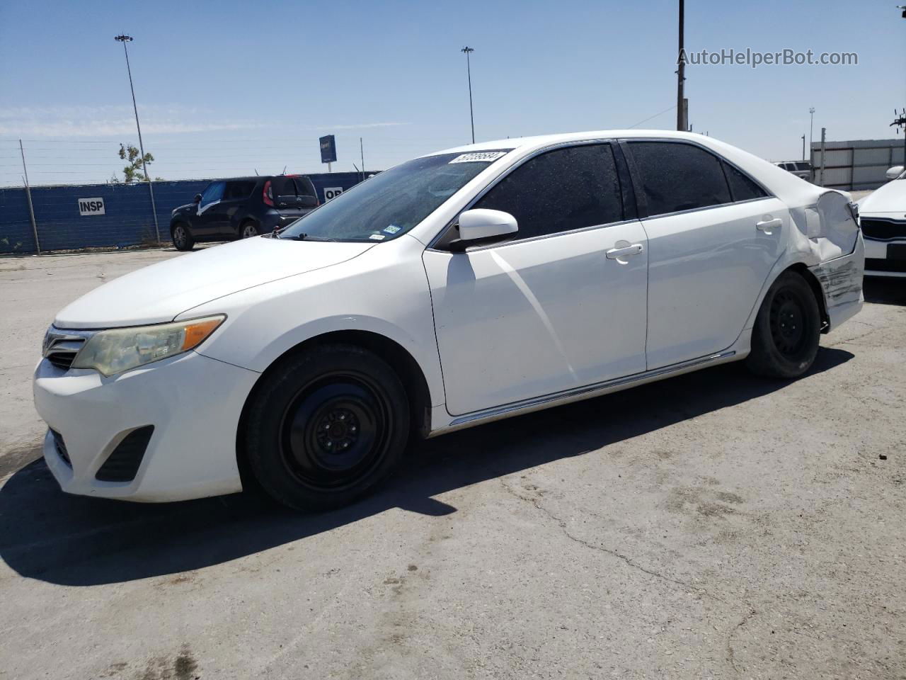 2013 Toyota Camry L White vin: 4T4BF1FKXDR297350