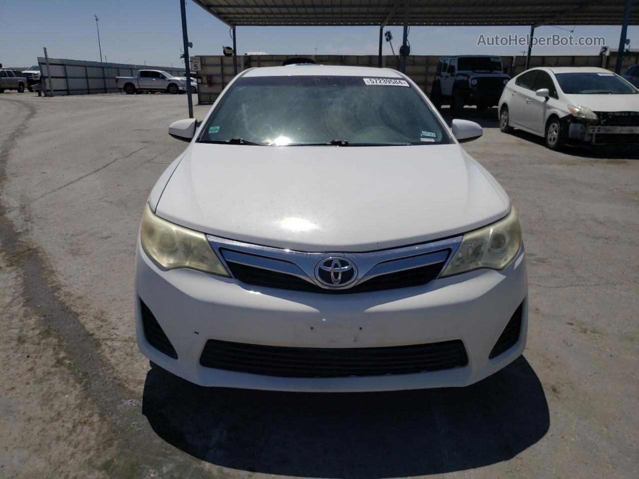 2013 Toyota Camry L White vin: 4T4BF1FKXDR297350