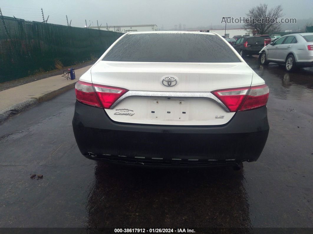 2016 Toyota Camry Le White vin: 4T4BF1FKXGR516814