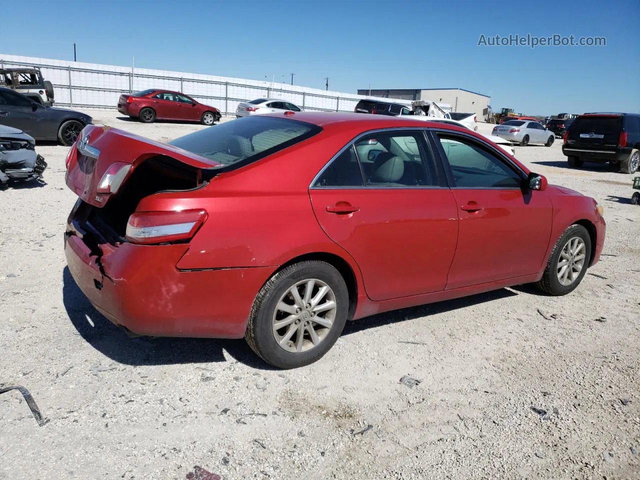 2011 Toyota Camry Base Red vin: 4T4BF3EK0BR152487