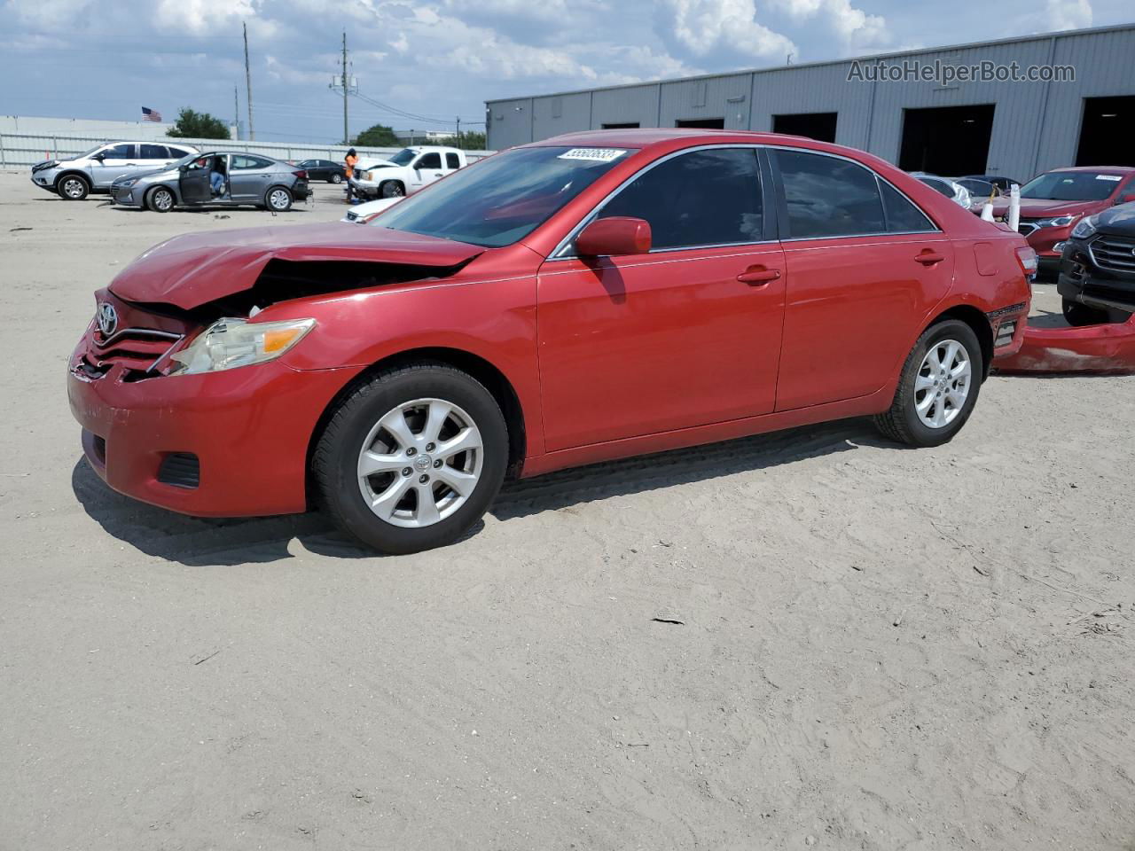 2011 Toyota Camry Base Red vin: 4T4BF3EK1BR130112