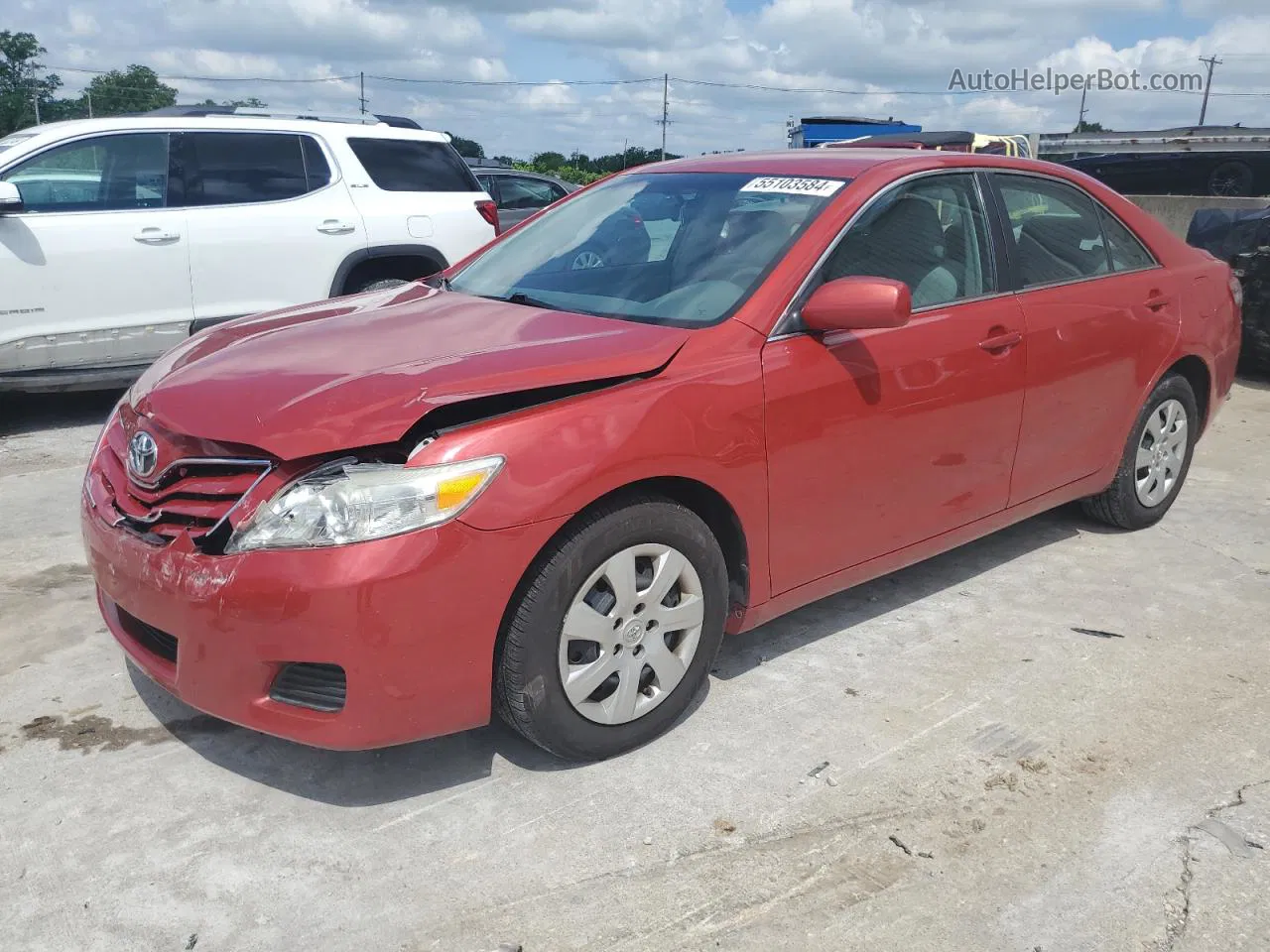 2011 Toyota Camry Base Red vin: 4T4BF3EK4BR190224