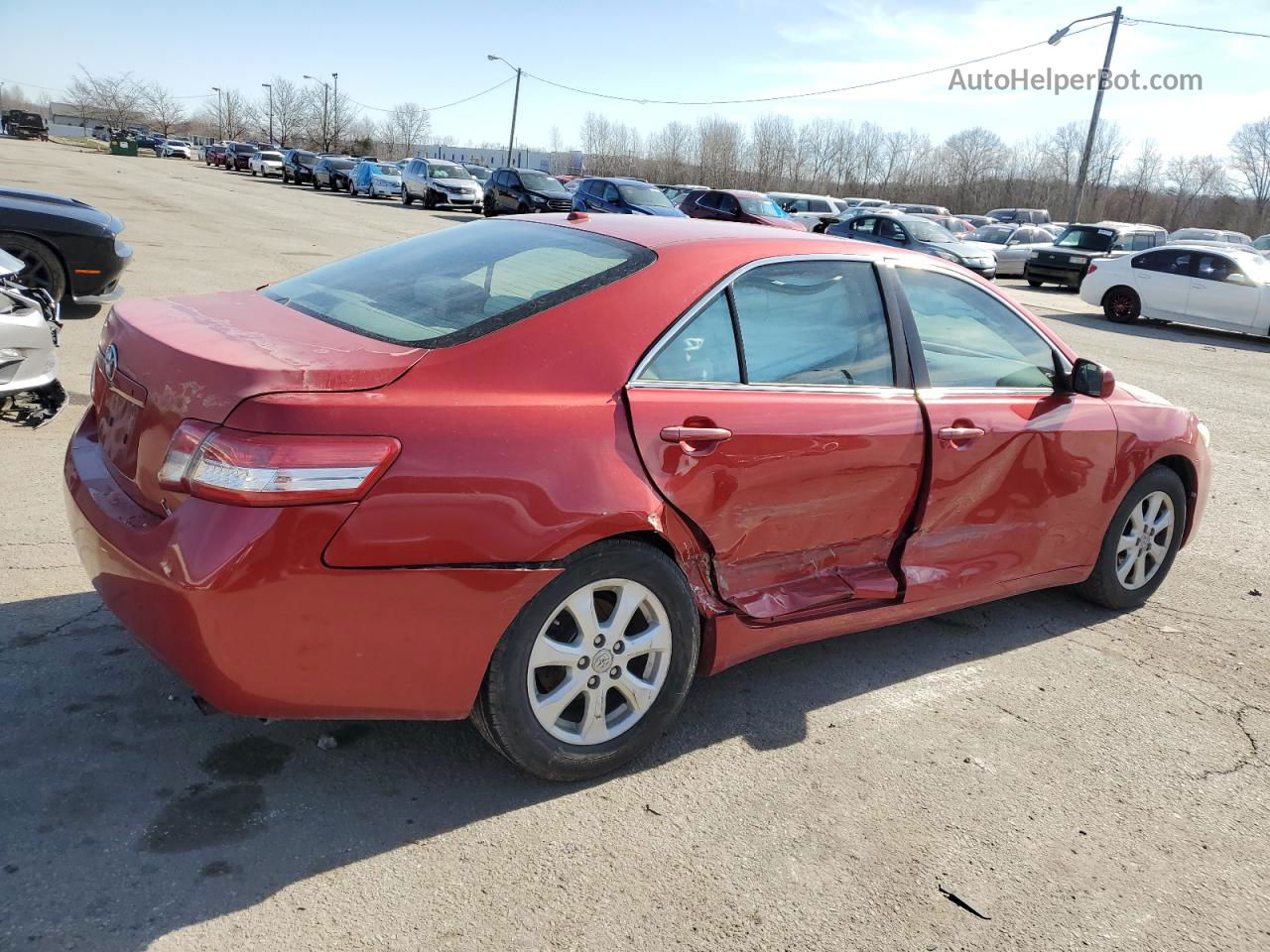 2011 Toyota Camry Base Red vin: 4T4BF3EK5BR209931