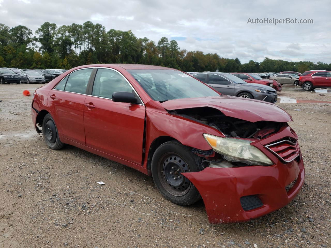 2011 Toyota Camry Base Красный vin: 4T4BF3EK7BR100158