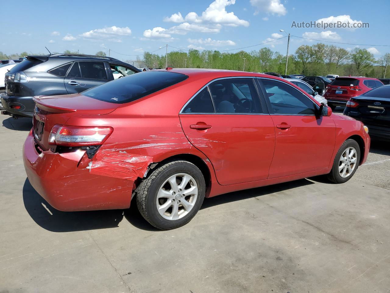 2011 Toyota Camry Base Красный vin: 4T4BF3EK7BR119793