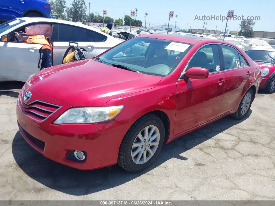 2011 Toyota Camry Xle Red vin: 4T4BF3EK7BR150817