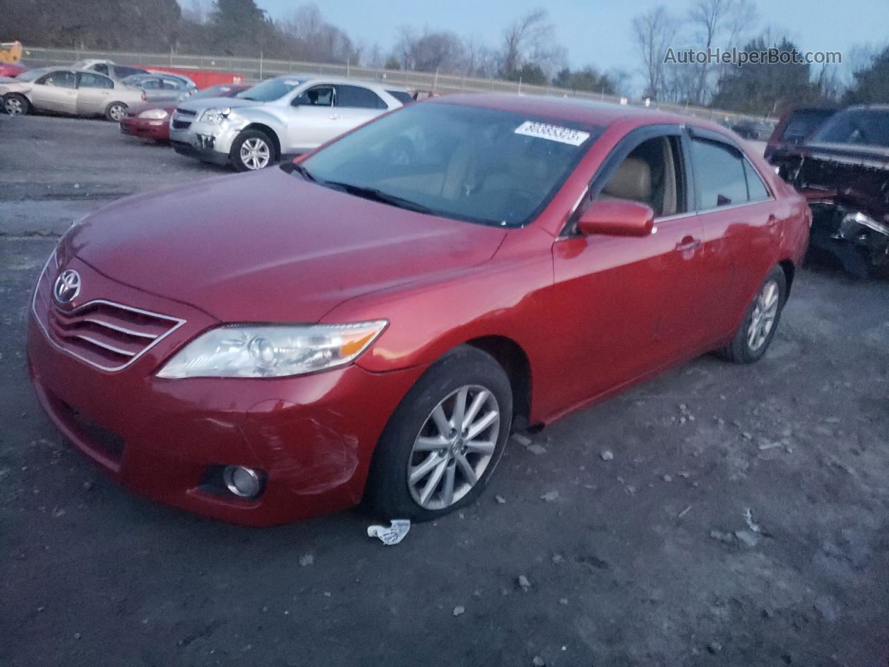 2011 Toyota Camry Base Red vin: 4T4BF3EK8BR143200