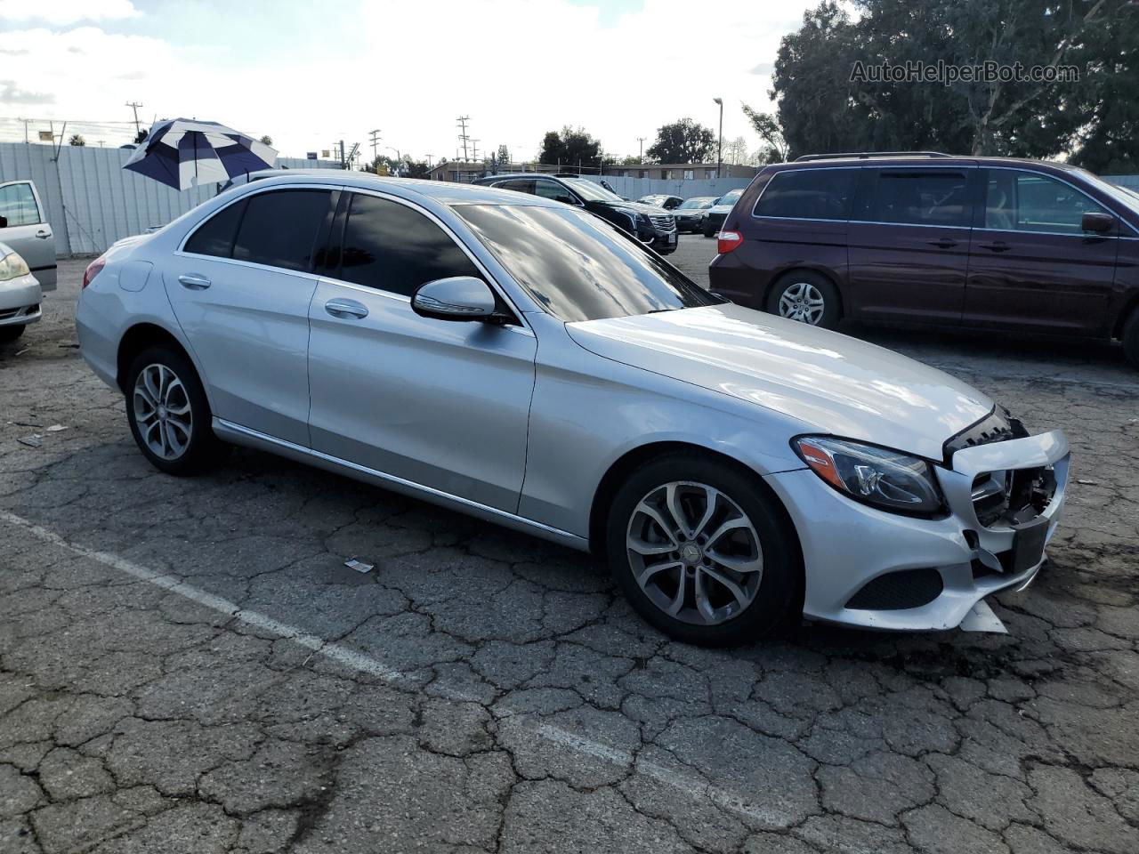 2015 Mercedes-benz C 300 Silver vin: 55SWF4JB1FU061365