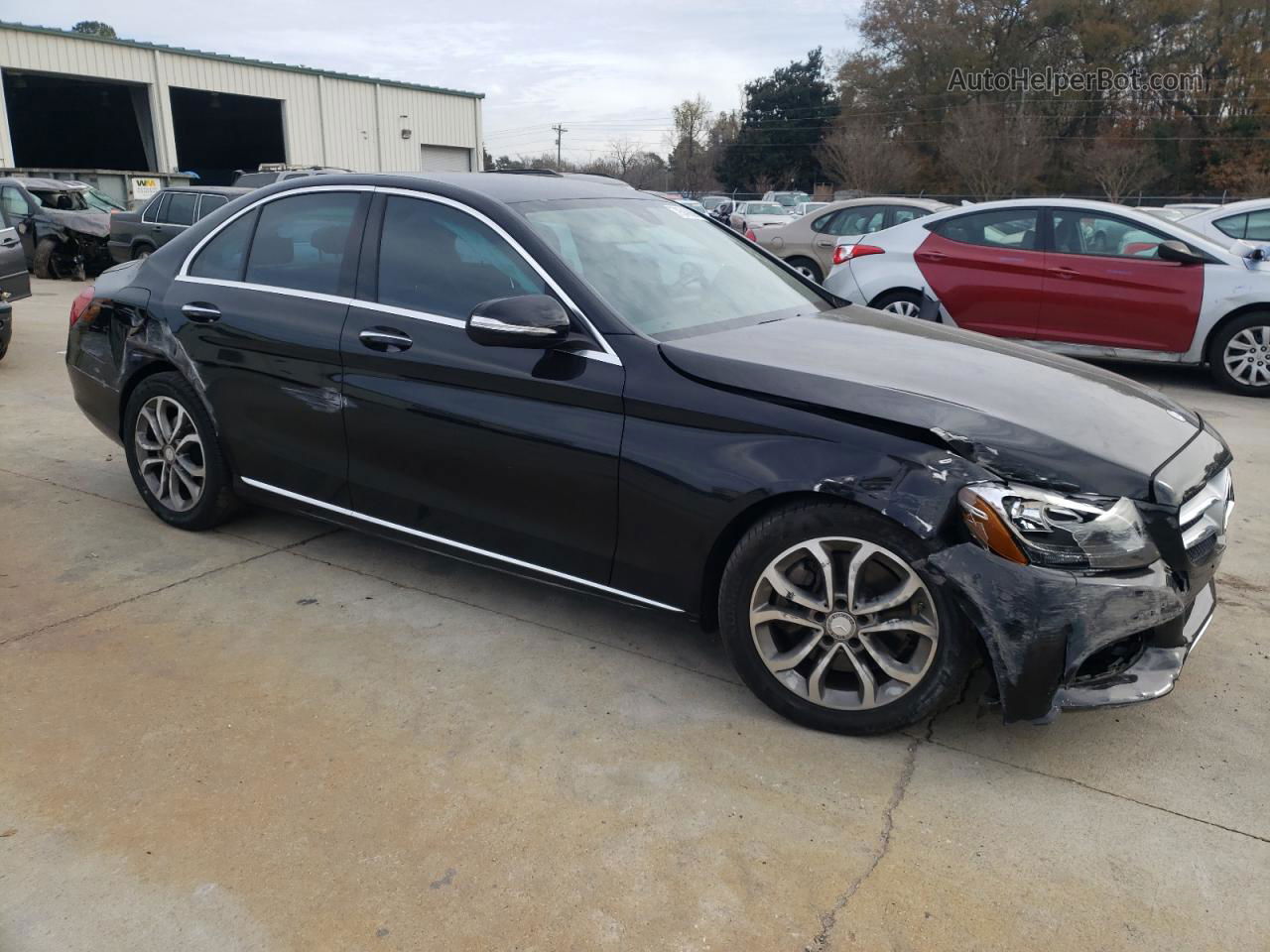 2015 Mercedes-benz C 300 Black vin: 55SWF4JB1FU077145