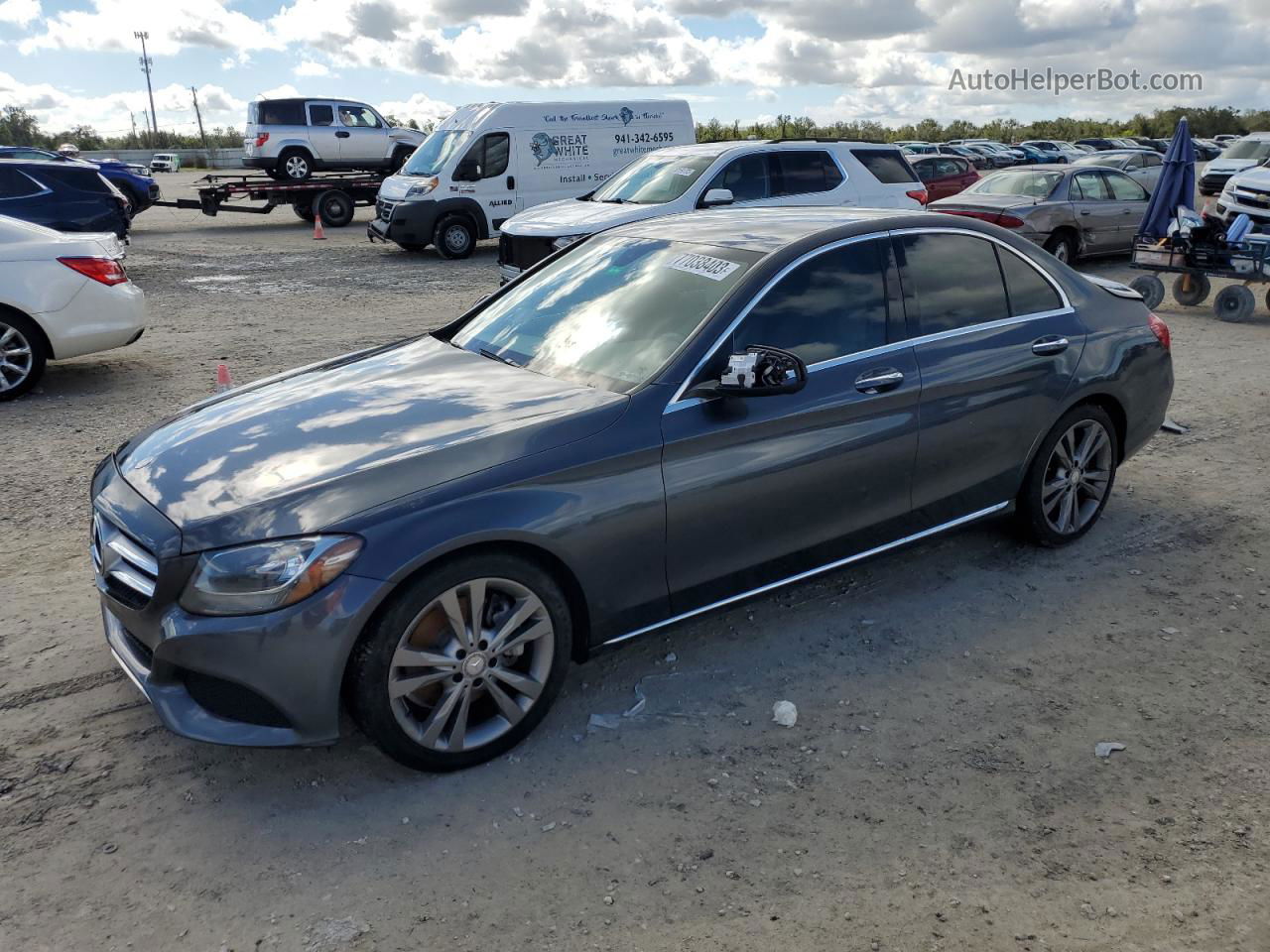 2015 Mercedes-benz C 300 Серый vin: 55SWF4JB1FU082149