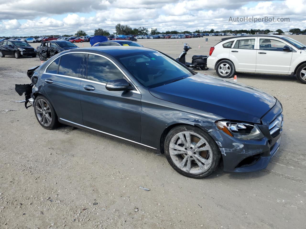 2015 Mercedes-benz C 300 Gray vin: 55SWF4JB1FU082149