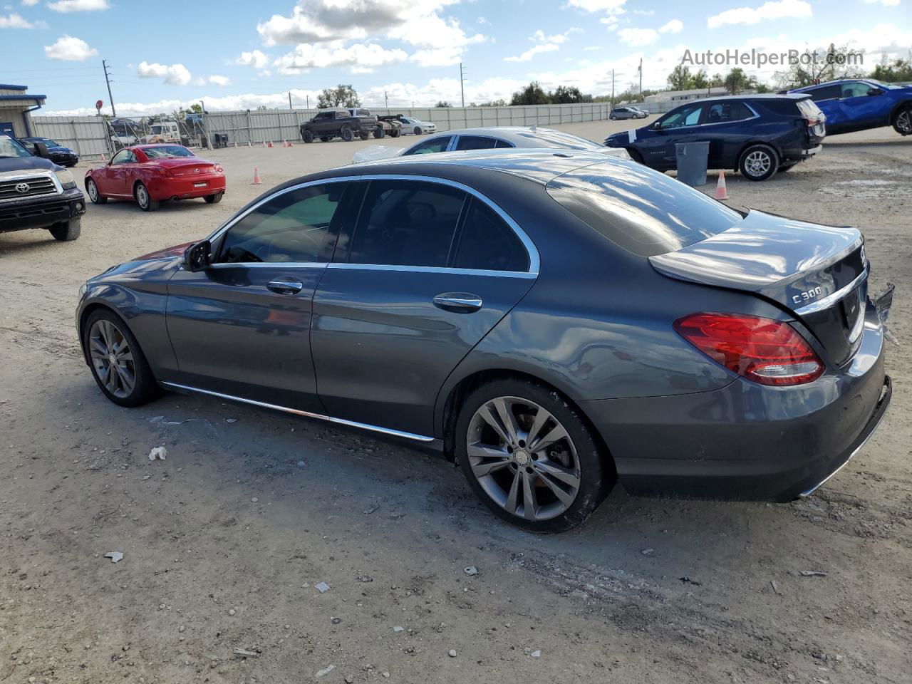 2015 Mercedes-benz C 300 Gray vin: 55SWF4JB1FU082149