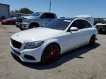 2015 Mercedes-benz C 300 White vin: 55SWF4JB1FU091904