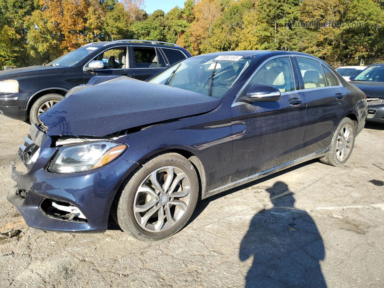 2015 Mercedes-benz C 300 Black vin: 55SWF4JB2FU091412