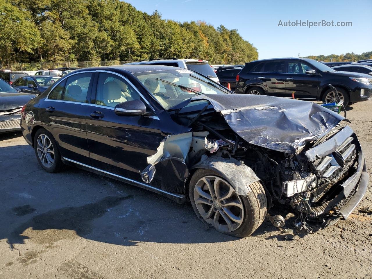 2015 Mercedes-benz C 300 Black vin: 55SWF4JB2FU091412